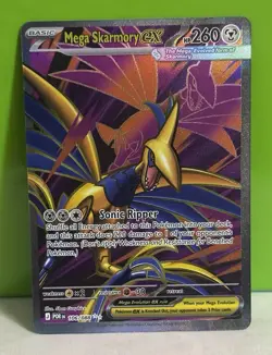 Mega Skarmory EX 106/088 Full Art Ultra Rare Pokemon Perfect Order NM - Image 1