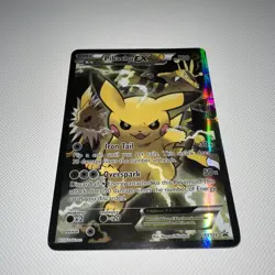Pikachu EX XY124 XY Black Star Promo 2016 Full Art Holo Pokemon Card TCG DMG - Image 1