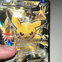 Pikachu EX XY124 XY Black Star Promo 2016 Full Art Holo Pokemon Card TCG DMG - Image 3