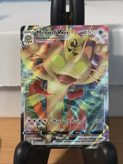 Pokemon TCG Sword & Shield Meowth VMAX SWSH005 Promo Full Art - NM - Image 1