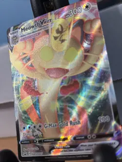 Pokemon TCG Sword & Shield Meowth VMAX SWSH005 Promo Full Art - NM - Image 2
