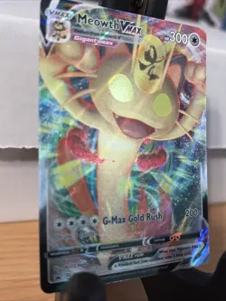 Pokemon TCG Sword & Shield Meowth VMAX SWSH005 Promo Full Art - NM - Image 3