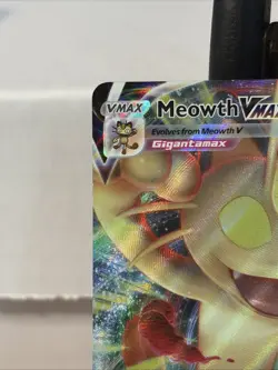 Pokemon TCG Sword & Shield Meowth VMAX SWSH005 Promo Full Art - NM - Image 4