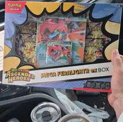 Pokemon TCG Mega Evolution Ascended Heroes Mega Feraligatr ex Box Promo Booster - Image 1