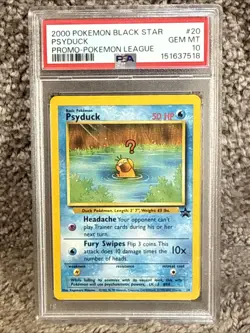 2000 Pokemon Black Star Promo Pokemon League #20 Psyduck 🔥🔥 GEM MINT PSA 10 - Image 1