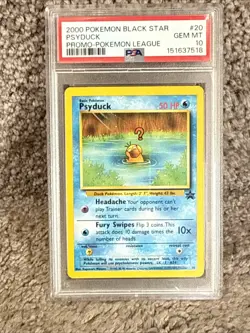 2000 Pokemon Black Star Promo Pokemon League #20 Psyduck 🔥🔥 GEM MINT PSA 10 - Image 4