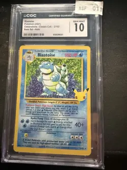 Pokemon Celebrations Classic Collection Blastoise 2/102 Holo CGC 10 - Image 1