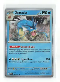 GYARADOS 130/165 151 HOLO RARE POKEMON TCG NM - Image 1
