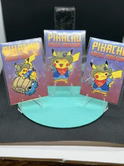 Fossil Museum Pikachu Pokemon Card - Image 1