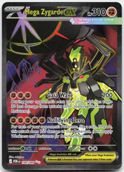 Mega Zygarde ex 104/088 Ultra Rare Perfect Order Pokemon Near Mint - Image 1