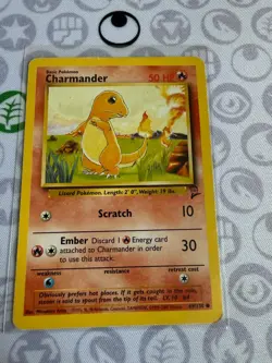 Charmander 69/130 Common Base Set 2 Pokemon Deutsch Lightly Played - Image 2