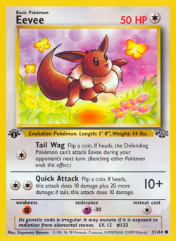 Eevee 51/64 Common Jungle Pokemon Unlimited Deutsch Lightly Played - Image 4