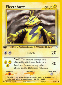 Electabuzz 33/111 Uncommon Neo Genesis Pokemon Unlimited Deutsch Heavily Played - Image 4