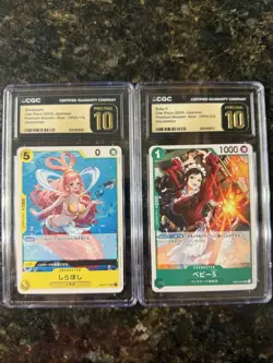 Shirahoshi OP03-116, Baby 5 OP04-032 Uncommon CGC Pristine 10 One Piece TCG - Image 1