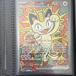 Pokemon Meowth ex 121/088 Double Rare Full Art English 2024 TCG Card - Image 1