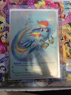 Kayou My Little Pony TCG Fantasy Wonderland Rare CR Card Rainbow Dash BP01-CR05 - Image 1