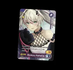 Oshi Push trading card game anime waifu 2025 convention PROMO Rinkou Ashelia - Image 1
