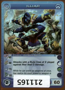 (211165) ILLIAR 65/50/75/55/60 (2 Max Stats) SR Silver Foil 1st Ed. Chaotic Card - Image 1