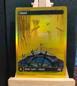 Island 0508 First-Place FOIL - Gold Full Art - Aetherdrift- NM (see pics) MTG - Image 1