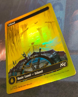 Island 0508 First-Place FOIL - Gold Full Art - Aetherdrift- NM (see pics) MTG - Image 3