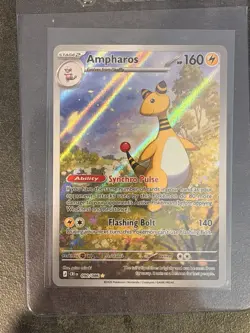 Pokemon Ampharos 090/086 Illustration Rare Mega Evolution Chaos Rising Near Mint - Image 1