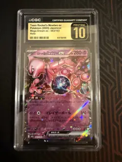 CGC pristine 10 Team Rocket Mewtwo Ex Pokemon 2025 Japanese 063 /193 - Image 1