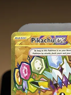 Pokemon TCG SV08 Surging Sparks Pikachu EX Hyper Rare Gold Holo Card 247/191 NM - Image 2