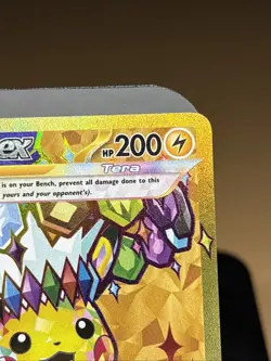 Pokemon TCG SV08 Surging Sparks Pikachu EX Hyper Rare Gold Holo Card 247/191 NM - Image 3