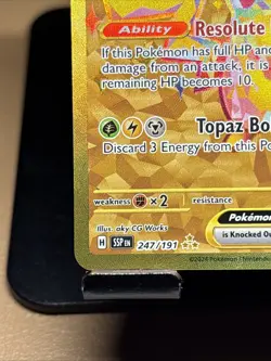 Pokemon TCG SV08 Surging Sparks Pikachu EX Hyper Rare Gold Holo Card 247/191 NM - Image 5