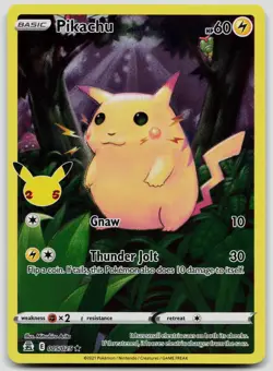 Pikachu 005/025 Celebrations Pokemon NM - Image 1