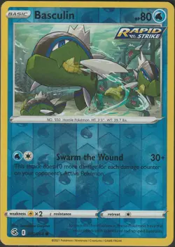 BASCULIN 070/264 FUSION STRIKE POKEMON (REVERSE HOLO, MP) - Image 1
