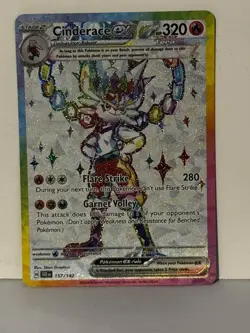 Cinderace ex - 157/142 SV07: Stellar Crown NM Pokemon Fast Shipping - Image 1