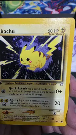 Pokemon Neo Genesis 1st Edition Pikachu 70/111 Non Holo - Image 4