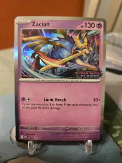 2025 Pokemon—Zacian #015 Phantasmal Flames—Black Star Promo Holo NM - Image 1