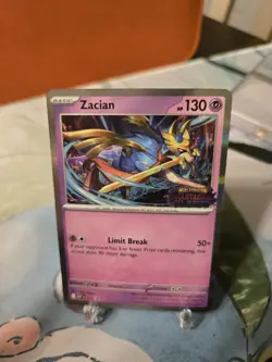 2025 Pokemon—Zacian #015 Phantasmal Flames—Black Star Promo Holo NM - Image 4
