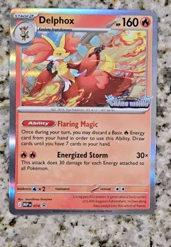 Pokemon Delphox 074 [STAMPED] Black Star Promo⭐ME Chaos Rising EN Holo NM - Image 1