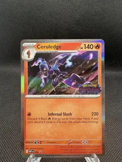 Ceruledge 014 MEP Promo Stamped Phantasmal Flames Prerelease Pokemon TCG NM - Image 1
