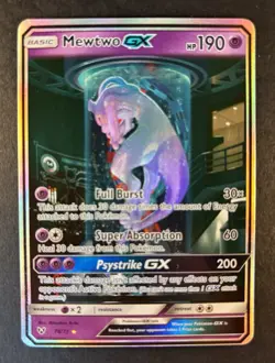 Mewtwo GX 78/73 2017 Shining Legends Secret Rare Holo Full Art GX 190 NM - Image 1