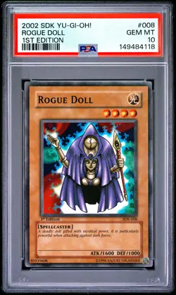 2002 YU-GI-OH! STARTER DECK: KAIBA 1ST EDITION #008 ROGUE DOLL PSA 10 - Image 1