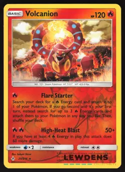 Volcanion - 25/214 - Reverse Holo Holo Rare - Unbroken Bonds - Pokemon Card - Image 1