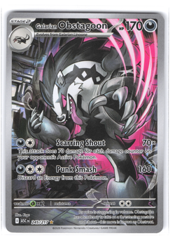 Galarian Obstagoon 245/217 Ascended Heroes Pokemon TCG Card Illustration Rare NM - Image 1