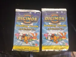 Digimon Series 2 Vintage Trading Card Booster Pack Sealed 2000 Upper Deck 2 Pack - Image 1
