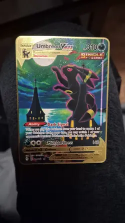 Pokemon Umbreon VMAX Metal Card Secret Rare Alt Art Holo 215/203 Evolving Skies - Image 1