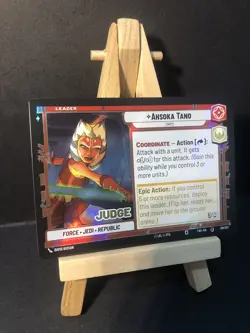 Star Wars Unlimited TOTR Foil Judge Promo Card 001/257 Ahsoka Tano Near Mint + - Image 3