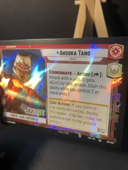 Star Wars Unlimited TOTR Foil Judge Promo Card 001/257 Ahsoka Tano Near Mint + - Image 4