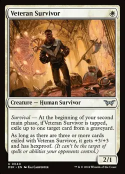 x4 Veteran Survivor - Foil U MTG Duskmourn: House of Horror M/NM, English - Image 1