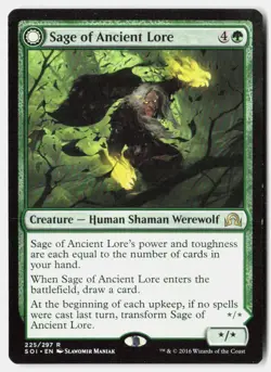 Sage of Ancient Lore 225 Rare Shadows over Innistrad Magic: The Gathering NM - Image 1