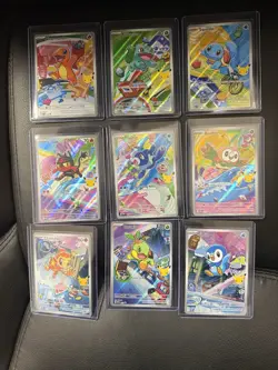 Set of 9 COMPLETE First Partner Illustration Pack Series 1 Promos Pokemon 30th✨ - Image 1