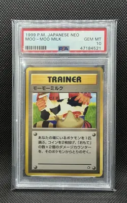 PSA 10 - 1999 Japanese Moo-Moo Milk Banned Artwork, Neo Pokemon Card GEM MT - Image 3