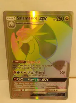 Pokemon TCG Salamence GX Dragon Majesty 73/70 Holo Secret Rare - Image 1